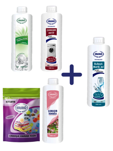  BEYAZLAR İÇİN ÇAMAŞIR YIKAMA SIVISI 1000 ML, RENKLİLER İÇİN ÇAMAŞIR YIKAMA TOZU 1000 GR, ÇAMAŞIR AKTİF 1000 ML VE ÇAMAŞIR KOKUSU 1000 ML ALANA BULAŞIK MATİK JEL 1000 ML HEDİYE - 0