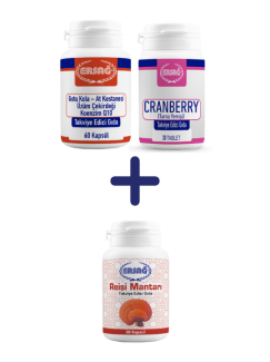 CRANBERRY (TURNA YEMİŞİ) TABLET, GOTU KOLA, AT KESTANESİ, ÜZÜM ÇEKİRDEĞİ, KOENZİM Q10 ALANA REİŞİ MANTARI HEDİYE