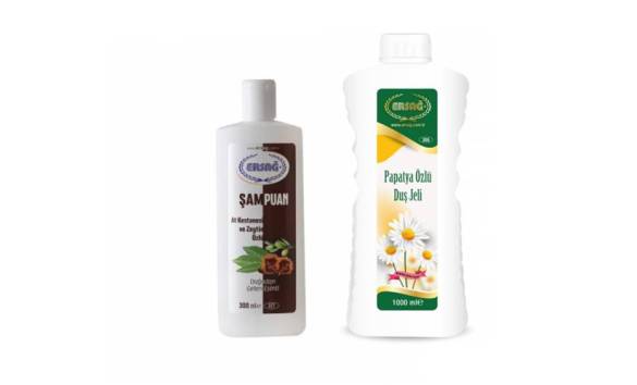 Ersağ At Kestanesi Ve Zeytin Özlü Şampuan + Papatya Özlü Duş Jeli - 0