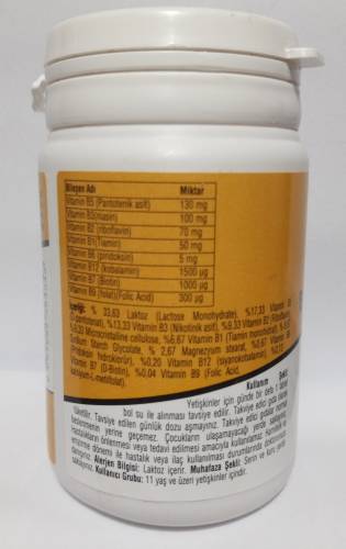 Ersağ B Vitamin Kompleksi Gıda Takviyesi, B 12 Vitamini - 1