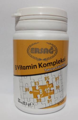Ersağ B Vitamin Kompleksi Gıda Takviyesi, B 12 Vitamini - 0