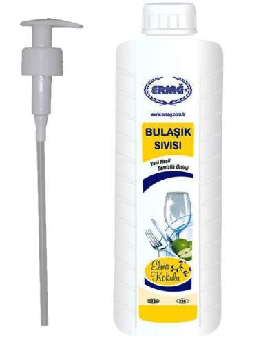 Ersağ Bulaşık Sıvısı (Elma Kokulu) 1000 ML + Pompa Başlık - 0