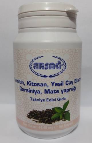 Ersağ L-Karnitin, Kitosan, Yeşil Çay Ekstresi, Garsiniya, Mate Yaprağı, Paprika İçeren Gıda Takviyesi - 0