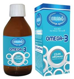 Ersağ Omega 3 Sıvı Gıda Takviyesi, Çilek Aromalı
