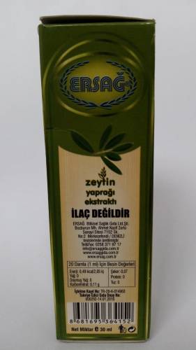 Ersağ Zeytin Yaprağı Ekstraktı Gıda Takviyesi - 3