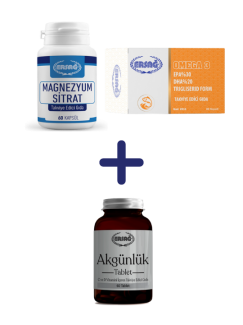  OMEGA 3, MAGNEZYUM SİTRAT ALANA AKGÜNLÜK TABLET HEDİYE