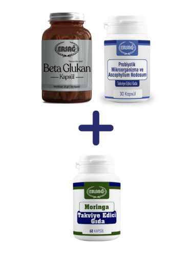 PROBİYOTİK MİKROORGANİZMA VE ASCOPHYLLUM NODOSUM, BETA GLUKAN KAPSÜL ALANA MORİNGA HEDİYE - 0